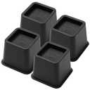 Bed Risers 3 Inch, Heavy Duty Square Furniture Frame Lift, Set of 4