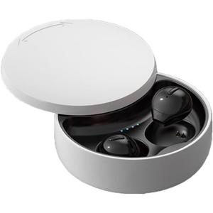 Invisible Earbuds Small Mini Wireless Bluetooth Earpiece Phone Discreet Earbud for Music, Home, Work (Black)
