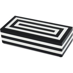 Handicrafts Home Decorative Storage Box 10x4.5  Remote Control Holder, Jewelry Organizer, Modern Decorative Box with Lid, Boho Chic Home Dcor Accent, Vintage Memory Box for Living Room Shelf Dcor (Concentric)