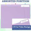 36 Packs File Folders Letter Size, 8.5 x 11 Colored File Folders 1/3 Cut Tab for Easy Labeling, for Home, Office, School Filing