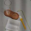 2 in 1 Incense Holder for Sticks with Glass Ash Catcher, Upside Down Anti-Ash Incense Stick Burner, Modern Vertical Incense Holder for Yoga, Spa, Meditation and Home Decor Reddish Brown