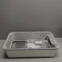Stainless Steel Cat Litter Box with Lid, XL Extra Large High Sided Litter Box for Big Cats, Odor Free Open Top Litter Pan Easy Cleaning Anti-Urine Leakage Non-Stick, Includes Scoop, Light Grey