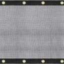 [WindscreenSupplyCo] 60-70% 6.5 FT X 10 FT Mesh Tarp/Shade Cloth 9-Needle Knitted Heavy Duty Black with Grommets for Green House, Garden, pergola, Pools, Dump Truck - MT6510BLKX1