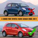 4 PCS Car Window Moulding Trim Weatherstrip Window Moulding Trim Seal Belt for Toyota Yaris Sedan 4-Door 2007 2008 2009 2010 2011 2012 2013 2014 2015 2016Black