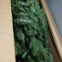 6.2ft Prelit Clear LED String Lights Classic Blue Spruce Artificial Christmas Tree | PVC Needle Foliage | Easy Storage with Storage Bag | Indoor Holiday Display