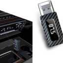 USB Bluetooth Receiver for Car, Bluetooth 5.3 Wireless Audio Adapter, USB Power Supply 3.5mm Aux Jack Adapter, FM+AUX Transmitting Signal Receiver, for Car Stereo Sound Home Stereo, PC (Black)