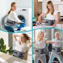 Cordless Heating Pad for Back Pain Relief, Heated Back Belt Abdomen Warmer Lumbar Support, Lumbar Massaager with Heat (Gray)