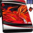 1008 Card Binder 9 Pocket, 3-Ring Trading Card Binder with 56 Page Removable Sleeves,Waterproof Trading Card Holder Collection Card Album Carrying Organizer Case for MTG TCG Cards- Fire CHAR (red)