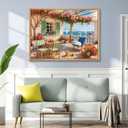 500 Piece Puzzles for Adults, Cozy Seaside Terrace Scene Jigsaw Puzzles with Dog and Cat, Relaxing 500 Piece Puzzle, Perfect for Family Time, Wall Decor, Gift for Adults, Seniors, 20.5 x 15 in
