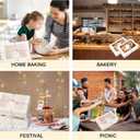 24 Sets Christmas Cookie Boxes with Window Treat and Pastry 9x6x3 Inches Gold Bakery Boxes Container for Gift Giving Christmas Chocolate Covered Strawberries,Donut,Mini Cake Packaging Boxes