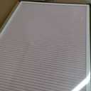 Wenqik 24" X 18" College Dorm Cork Board Linen Stripe Bulletin Board, Pink
