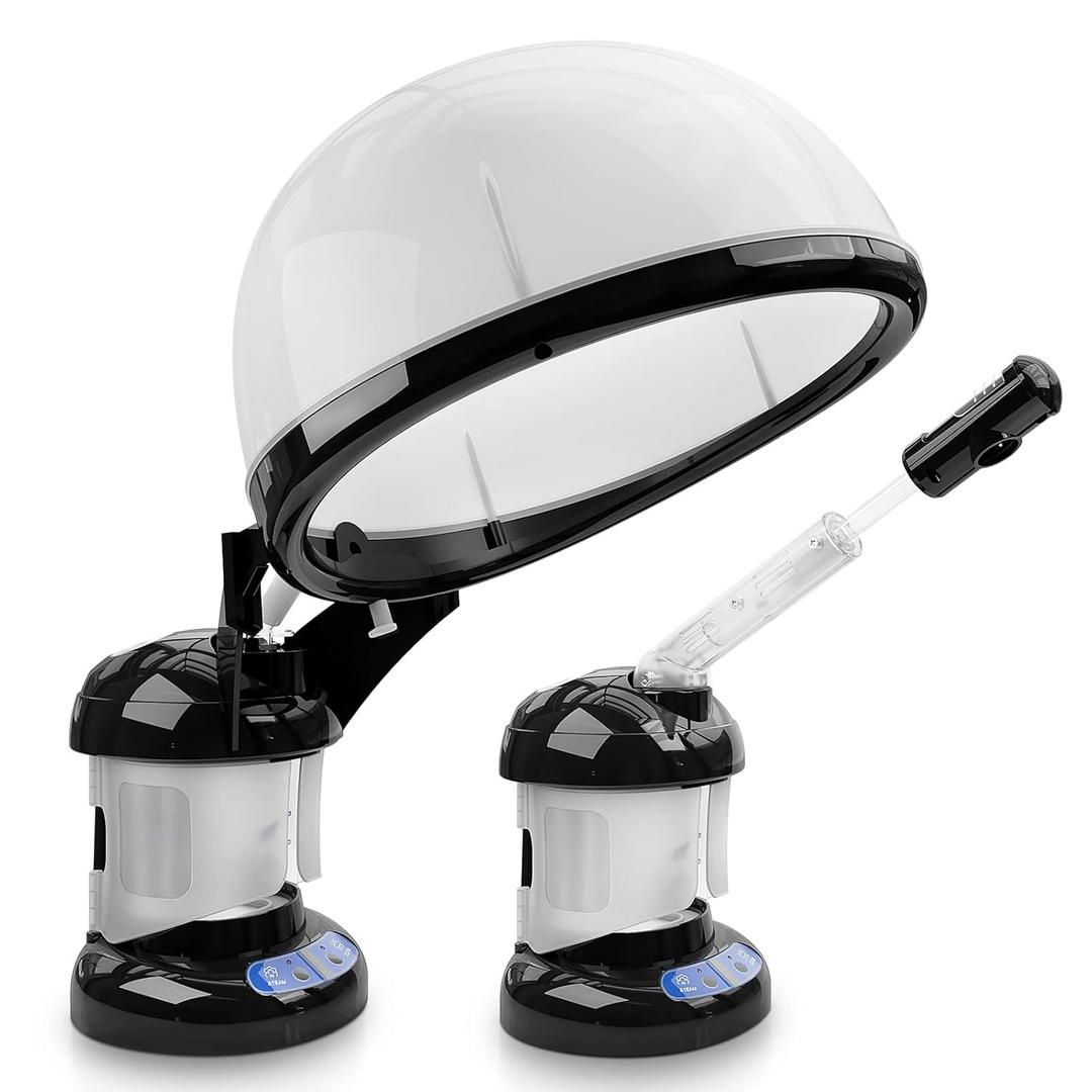 Hair Steamer Kingsteam 2 in 1 Ozone Facial Steamer, Design for Personal Care Use At Home or Salon (black)