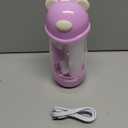 Electric Bottle Brush Cleaner Set, Bear-Shaped Travel Baby Bottle Cleaner Kit with Silicone Nipple & Straw Brush, Soap Dispenser, Drainage Rack, Storage Box(Purple)