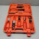 TOOLEAGUE 9Pcs Fuel Line Disconnect Pliers Set,9" Fuel Filter Caliper, Removal/CV Joint Boot Clamp/Flat Hose Clamp/30 Degree Disconnect Pliers Set for Auto Maintenance with Storage Case