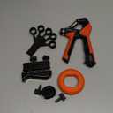 Grip Strength Trainer Kit, 4 Pack Hand Gripper Strengthener with Adjustable Resistance, Forearm Exerciser, Finger Strengthener & Stress Relief Ball for Muscle Building & Injury Recovery