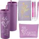 Funnymoom 6 Pcs Employees Appreciation Gift Set for Women, Teacher Principal Appreciation Gifts, Thank You Box for 16 oz Tumbler Makeup Bag Journal Pens Mother's Day for Nurse Mentor Coworke (May You Be Proud, Purple)