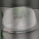 Bormioli Rocco Parma 12.25" Opal Glass Charger Plates, White, Set of 6