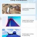 TOURIT Beach Tent Sun Shelter 11x11ft, UPF50+ Protection Beach Canopy Tent Sun Shade with Windproof Design, Outdoor Canopy for Camping, Fishing, Backyard, Blue