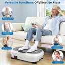 Vibration Plate Exercise Machine for Lymphatic Drainage with 200 Levels, Whole Body Fitness Workout Equipment Stand Shake Board Sport Gym for Weight Loss Fat Burner for Women Men