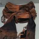 RoseSeek Women's 2 Piece Outfits Tie Dye Mesh Rave Going Out Clothes Backless Halter Tops Drawstring Short Set Brown Medium