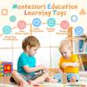 4 in 1 Montessori Toys for 2 3 4 Year Old, Wooden Color Sorting Toys for Toddlers 1-3, Preschool Learning Activities Fine Motor Matching Games, 18 Month Old Baby Boys Girls Gifts