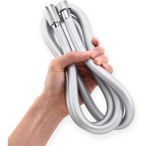 Silicone Shower Hose Extra Long,Explosion Proof Anti Winding Showerhead Hose,Used In Showerheads Spray Bidet Bathing Toilet Cleaning Flexible RV Shower Hoses Replacement (Silver, 23 In)