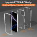 Compatible with iPhone 16 Plus Case with HD Screen Protector, Heavy Duty Shockproof [3 in 1] Clear Phone Cases for iPhone 16 Plus 6.7" (Black)