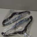 HOUSE DAY Velvet Skirt Hangers 12 Pack, Black Velvet Pant Hangers with Adjustable Clips, Space Saving Slim Shorts Hanger, Heavy Duty Non Slip Clip Hanger for Pants, Skirts, Shorts