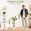 4 Pack 3ft Artificial Hydrangea Trees for Fall Decor, Mixed Colors