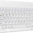 XIWMIX Ultra-Slim Wireless Bluetooth Keyboard - Universal Rechargeable Portable, Compatible with iPadAll Models 11th/10th, iPad Pro, iPad Air, iPad mini, Galaxy Tablet, iOS, Android, Windows Devices (White)