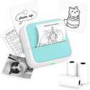 Sticker Printer - Printpods Mini Printer with Stickers, Print Pod, Bluetooth Inkless Printer, Sticker Maker, Portable Thermal Printer for iphone, Impresora Portátil for Notes, Journal, DIY, Kids Gift
