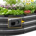 KING BIRD Raised Garden Bed Kit 2026 Upgraded 10-Minute Assembly Galvanized Planter Garden Box Outdoor for Gardening, Vegetables, Flowers, 47x24x12 in, Dark Grey