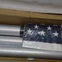 10 Gauge Heavy Duty Flag Pole for Outside House 120 MPH, Flagpole Hardware Kit 3mm Thick with Solar Light, 20FT Silver with One Flag 3x5 Ft for In Ground Use