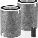 2Packs HP202 Replacement Filter Compatible with HP201, UA205, AP1000 HP200 For Shark HC501, HC502 Air Purifier MAX Replacement Filter HEPA, Part # HE2FKBASMB, HE2FKBAS, HE2FKPET, HE2FKPRO.