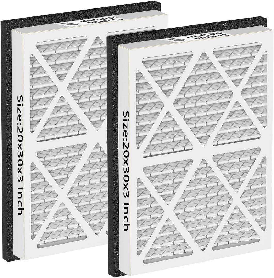 YJSLDPSF 20x30x3 air Filter MERV 13 Pleated Air Filters Replacement Compatible with Zephyr VGF Series 20x30x3 Whole Home Return Air Grille Filter, 20x30x3 MERV 13 Air Filtration System, 2 Pack 