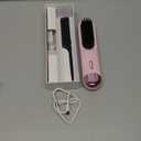 Go Brush Pro 2026 Hair Straightener Brush 300 Million Negative Ionic Portable Hair Straightener Comb for Women with 4 Temps Fast Heating MCH Ceramic Coating Smooth Frizz Hair Light Pink