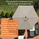 EliteShade USA 7.5FT Replacement Covers 6 Ribs Market Patio Umbrella Canopy Cover (CANOPY ONLY) (Beige)