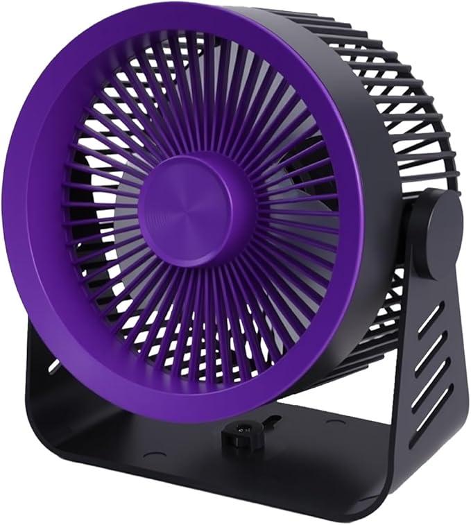 Inmorven Portable Desk Fan  7Inch Personal Fan with 5 Speeds, 360° Tilt, USB Rechargeable Battery for Home, Office, Dorm & Travel