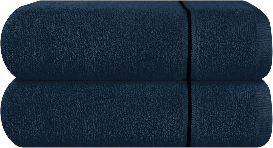 MyOwn Cotton 2 Pack Oversized Bath Towel Set 28x55 inches, Large Bath Towels, Ultra Absorbant Compact Quickdry & Lightweight Towel, Ideal for Gym Travel Camp Pool - Mineral Blue