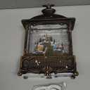 Cardinal Snow Globe Christmas Lantern Decorations With Timer & Music, USB & Battery Powered Birdcage Decor - 12.5 Inch