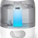 Dreo Humidifiers for Bedroom, 3L Top Fill 30H & 26dB Quiet Runtime for Large Room, Cool Mist Ultrasonic Humidifier with Humidity Sensor, Night Light for Home, Baby, Nursery, Plants, 360 Nozzle, Gry