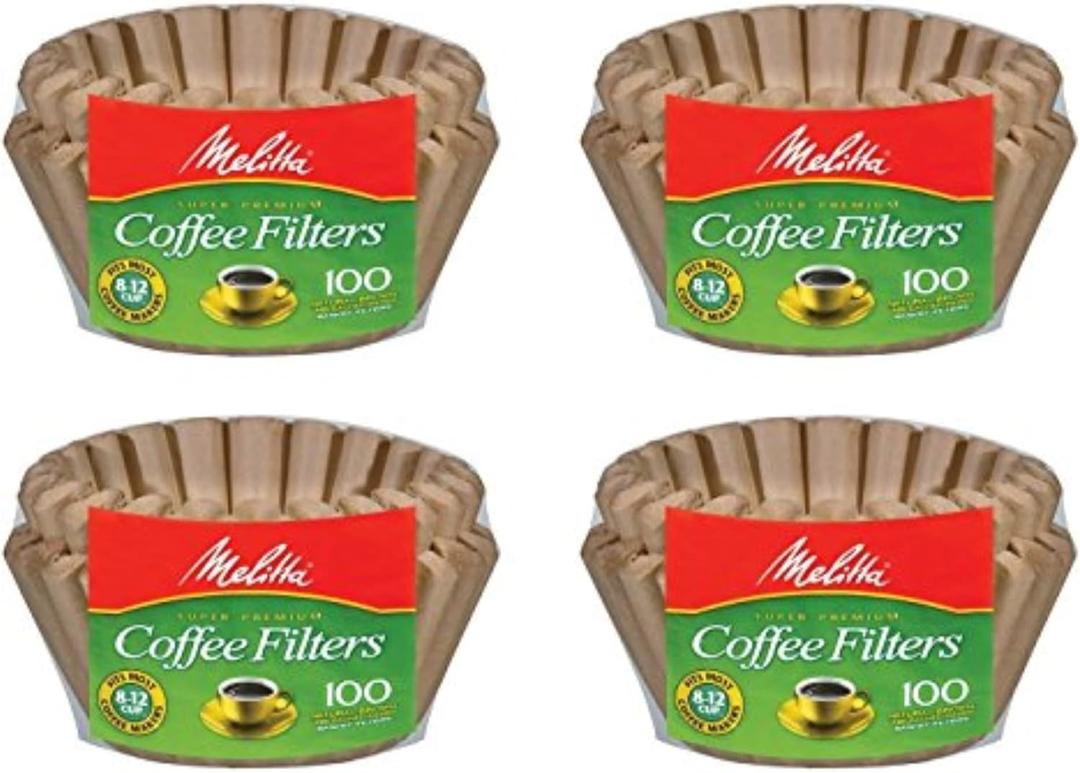 Melitta 8-12 Cup Basket Filter Paper (Natural Brown, 400 Count)