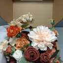 Ling's moment Terracotta Bridal Bouquet Cascading, Orange Wedding Bouquets for Bride, 13 Inch Bride Bouquets for Wedding Artificial Flowers Bouquets