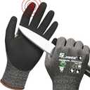 Schwer ProGuard High Level Cut Resistant Work Gloves PR3326 for Extreme ProtectionANSI Cut Gloves with Reinforced Thumb, Non Slip, Breathable, Durable, Touch-screen, Black 1 PairL