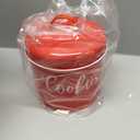 Farmhouse Cookie Jar for Kitchen Counter, 1 Gallon Vintage Cookie Jar with Airtight Lid, Large Food Storage Container for Candy, Cookies, Dessert, Red Kitchen Decor and Accessories