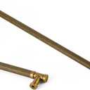 Goo-Ki 6 Pack Knurled Cabinet Pulls Antique Brass Drawer Pull, 12.6 Inch c-c Knurled Vintage Brass Dresser Pulls Bar Cabinet Handles Kitchen Appliance Hardware