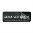 Sign For Door Acrylic Plastic Massage Room Black And White Door Sign Self-Adhesive Sign For Office Restaurants Hotels Supermarket Supplies 10 By 3 Inch
