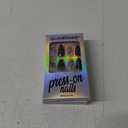 GLAMERMAID Press on Nails Almond,Black Gel False Nails with Design,24 PCS Glue on Nails,Reusable Acrylic Stick on Nails Tips Manicure Set for Women,Butterfly Imprint 2 Pack