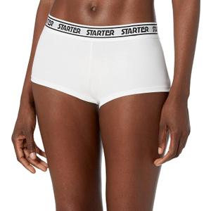 Starter Women's 1-Pack Cotton-Blend Boyshort Panty White, Small