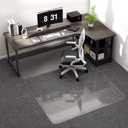 Office Chair Mat for Low Pile Carpet with Lip, 48" x 60" Clear Plastic Floor Protector, Heavy Duty Desk Chair Mat for Rolling Chairs, Smooth Glide Computer Mat for Home Office